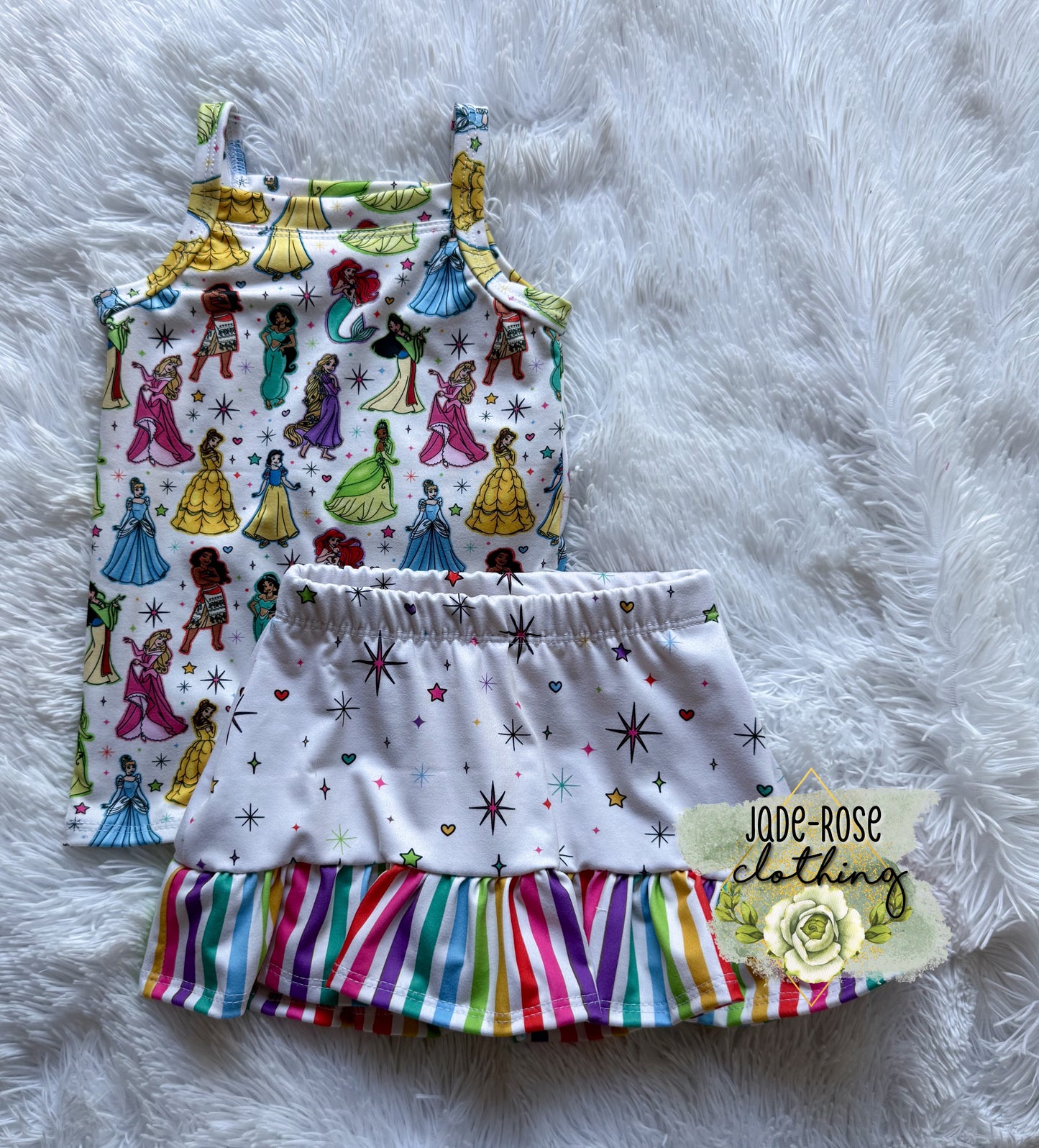 2T Cami & Ruffle Skort
