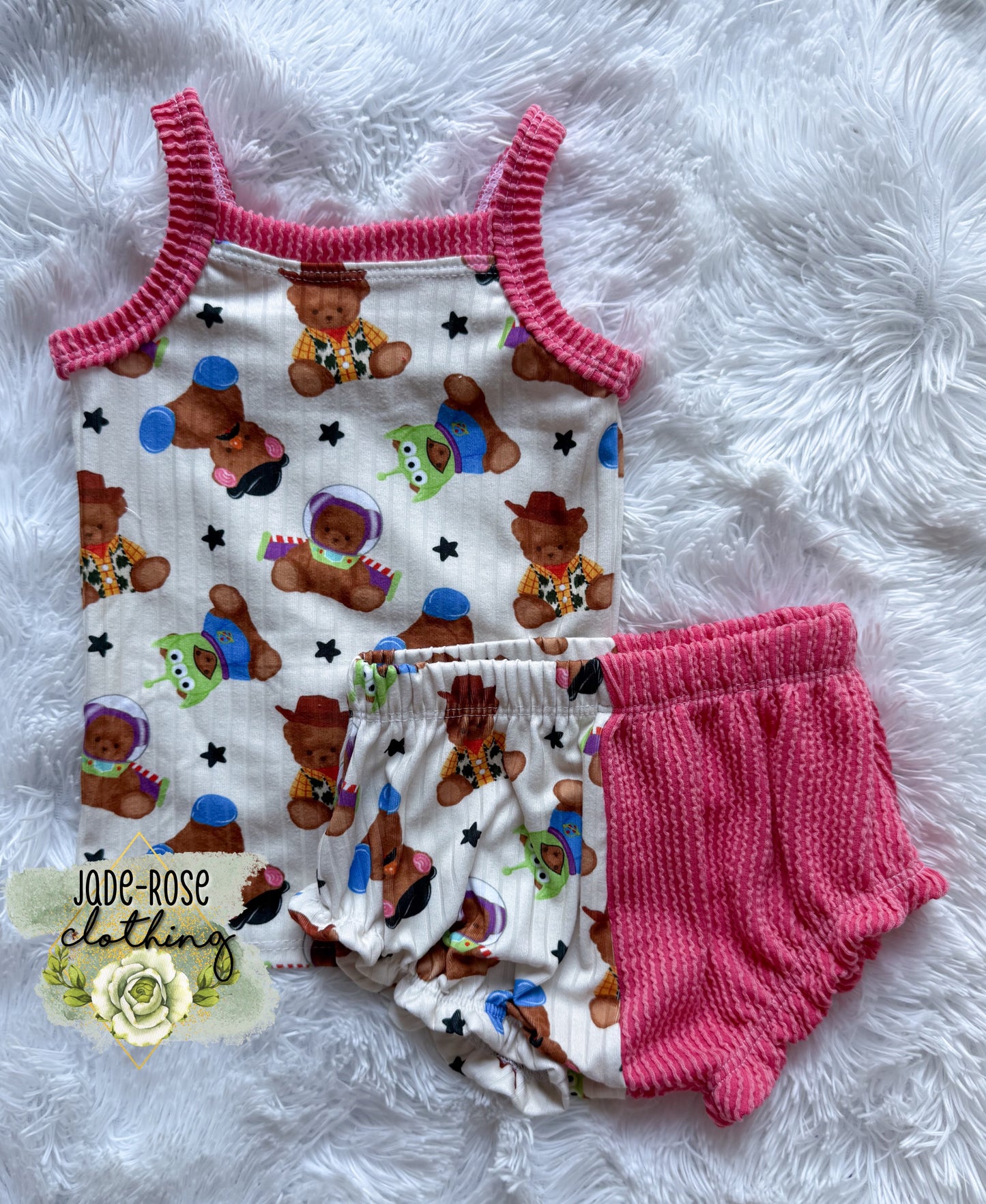 MTO: Cami & Ruffle Shorties- Toy Teddies