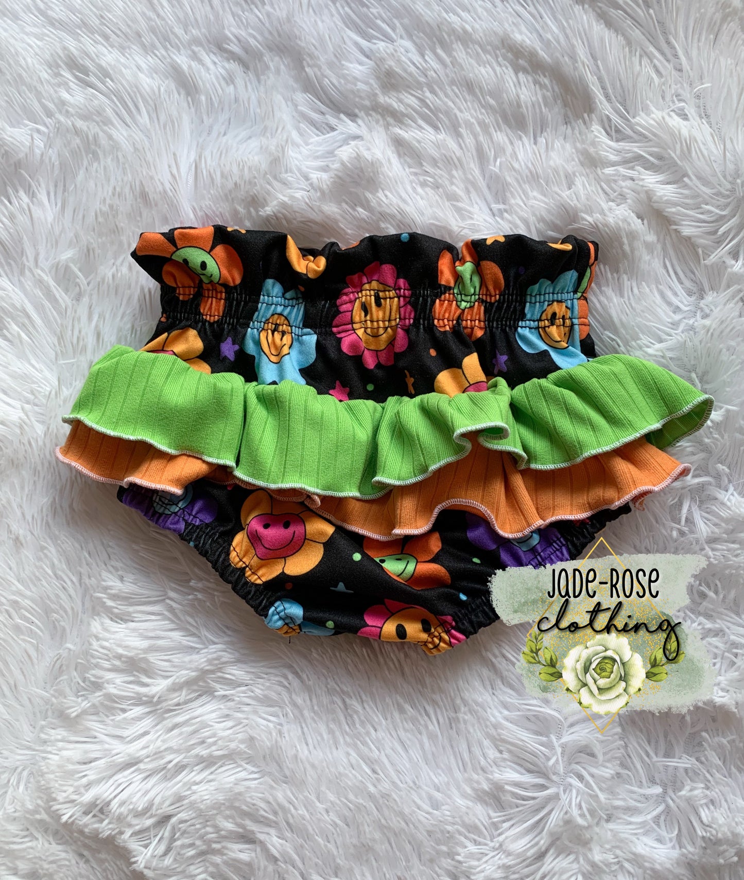 9/12M Bloomers w/ Solid Ruffle Butt