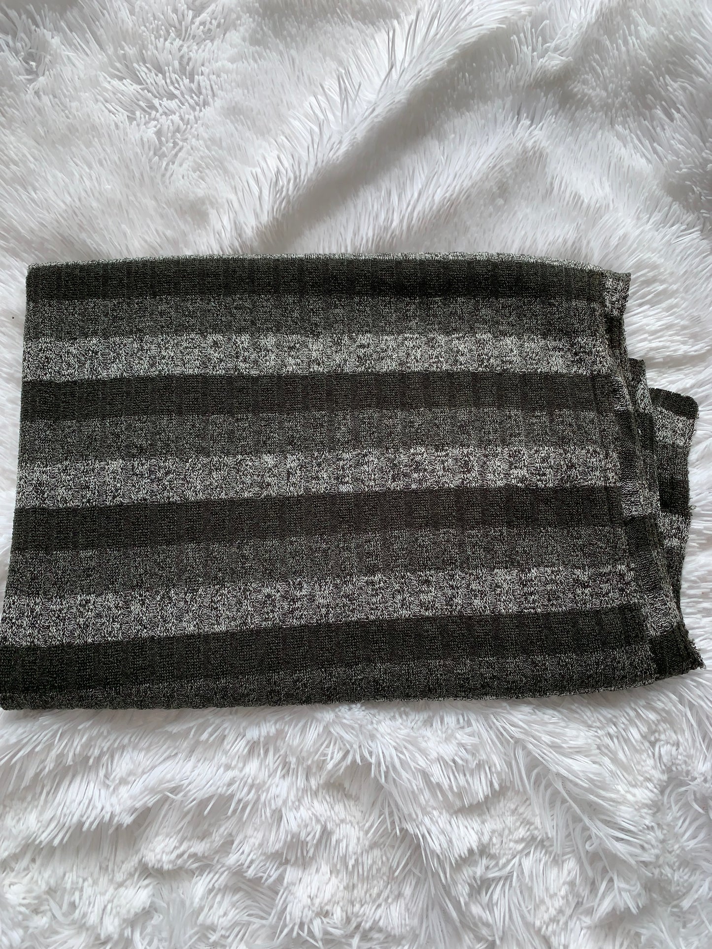 Hunter Green Stripes Sweater Rib