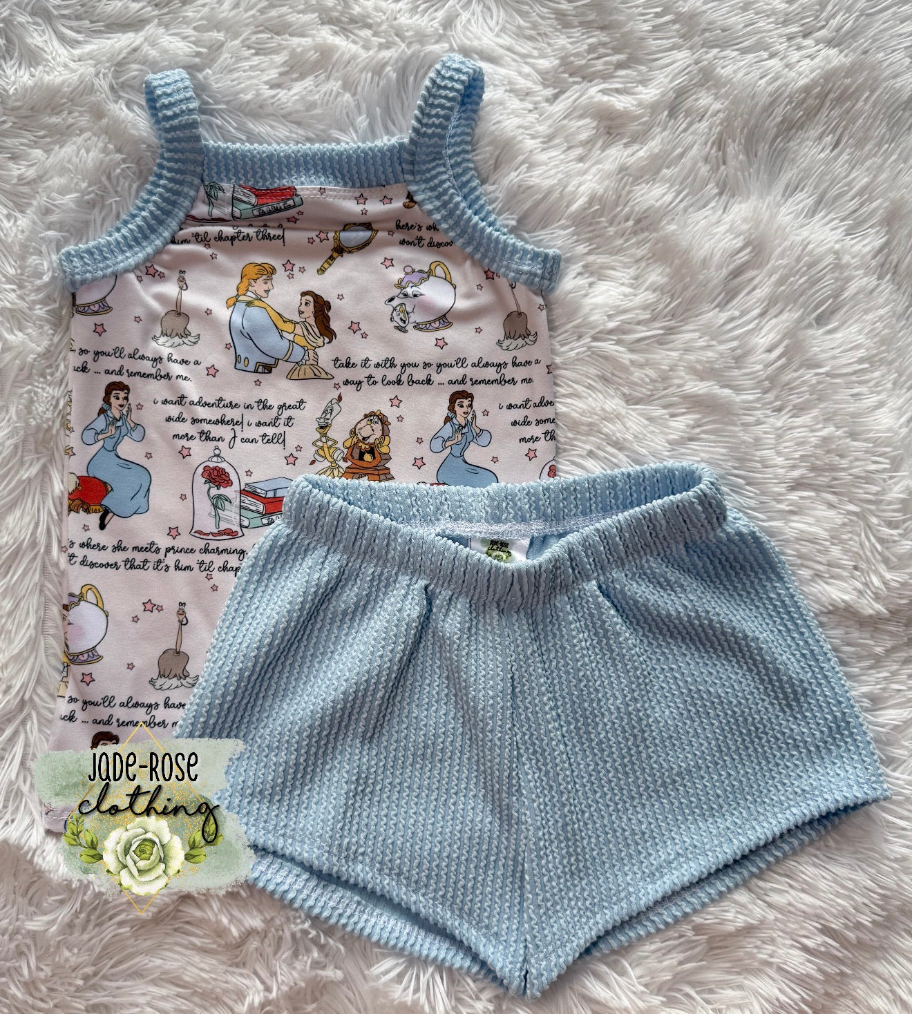 MTO- Blue Beauty Cami & Breezy Set