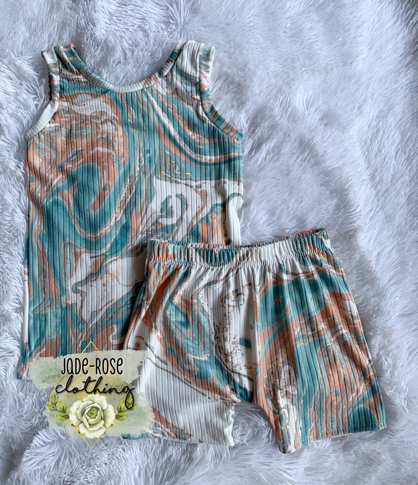 MTO-Boy Tank & Boy Shorts Marble