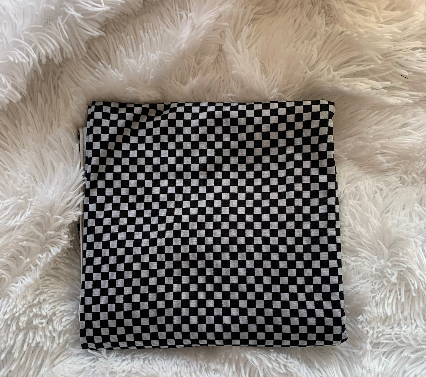 Black & Grey Checkers Rayon Modal