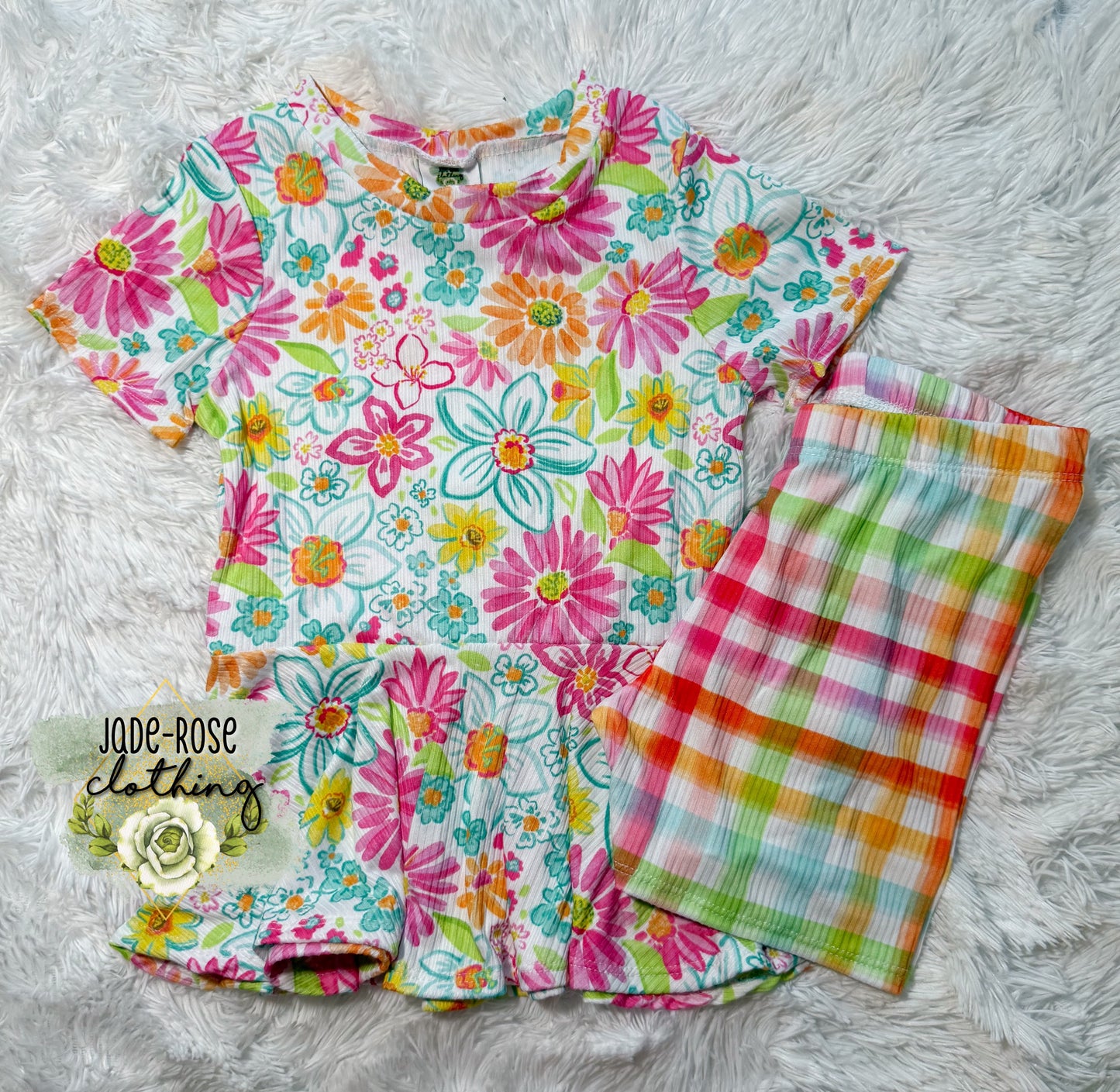 6Y Addie Peplum & Biker