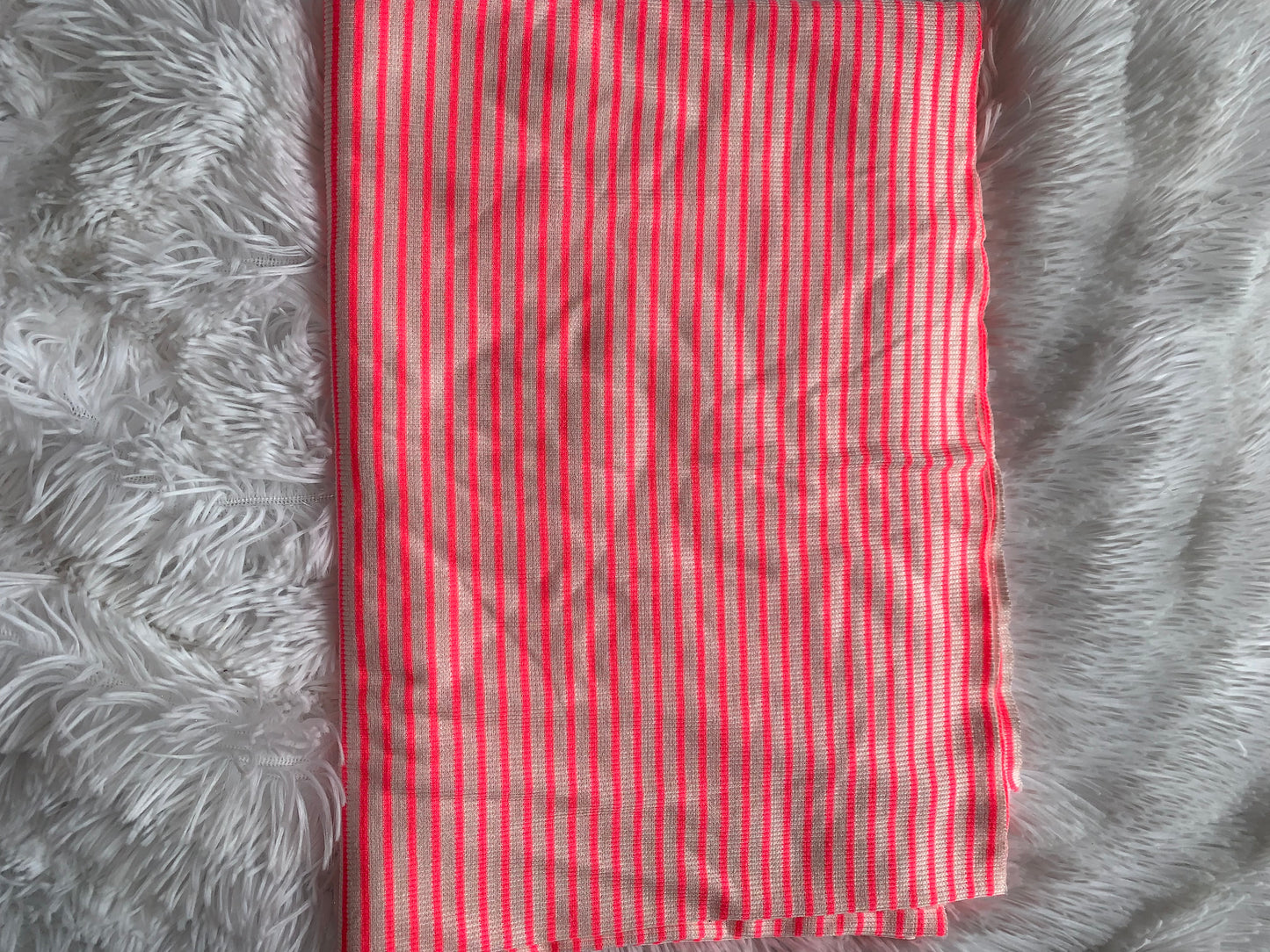 Neon Pink & Oatmeal Rib