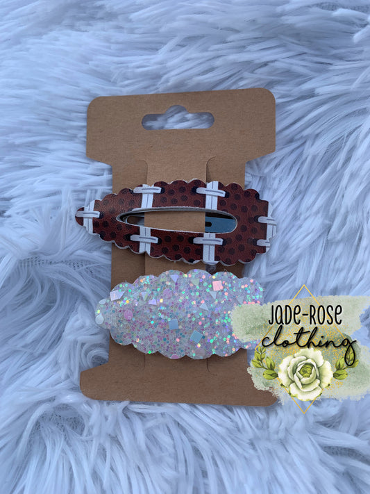 Football Snappies (2.75” Football & 2” Glitter Set)