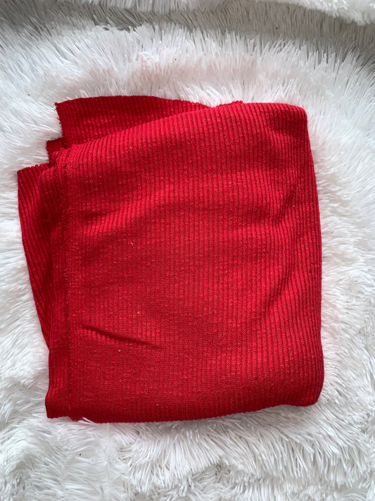 Red Thick Sweater Rib