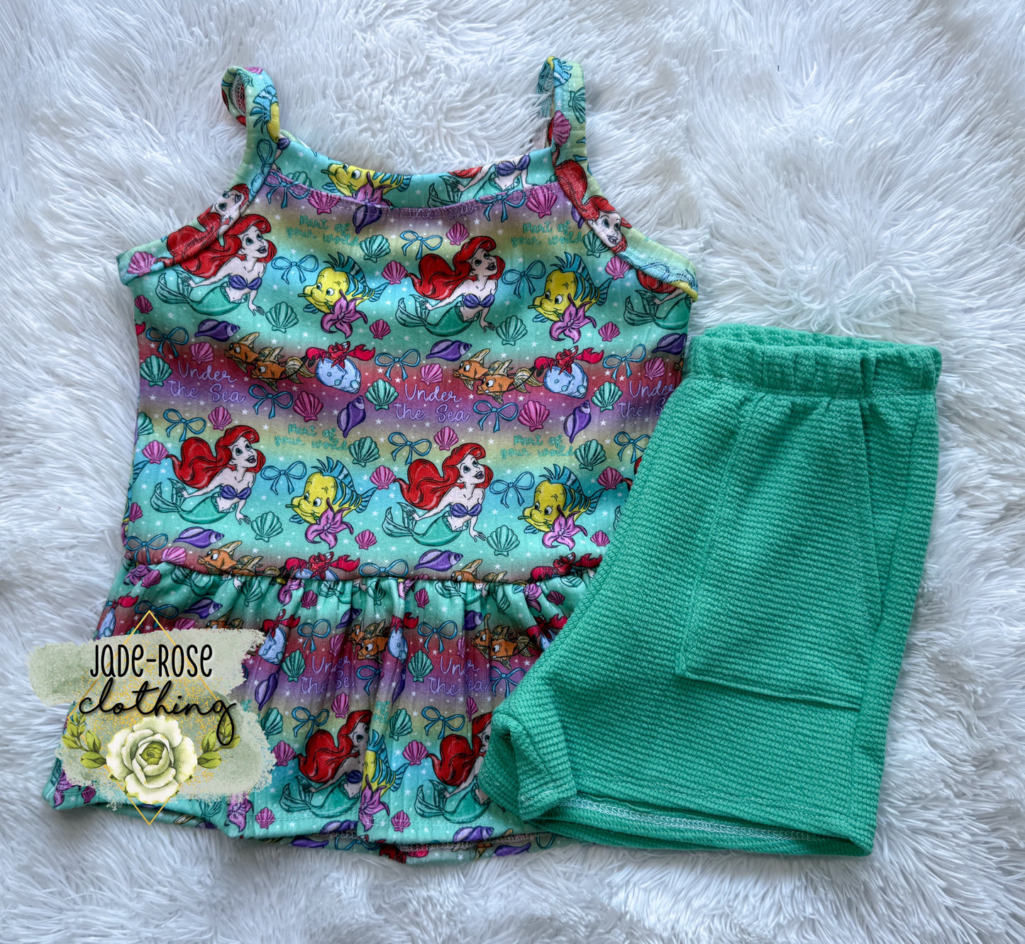6/7Y Cami Peplum & Summer Shorts