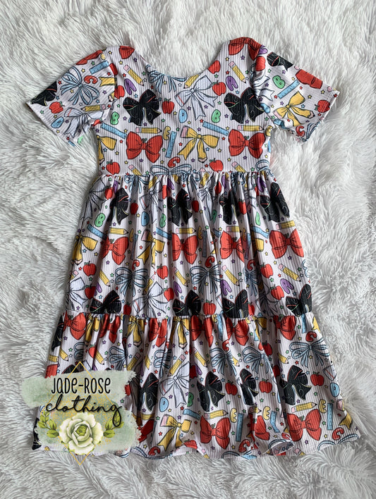 ABC Bows- Rib (up to 5T for dress OR 9/10 for top OR bottoms)