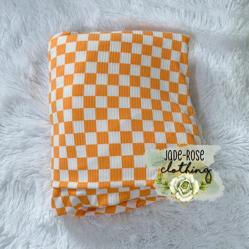 Orange Checkers-Rib