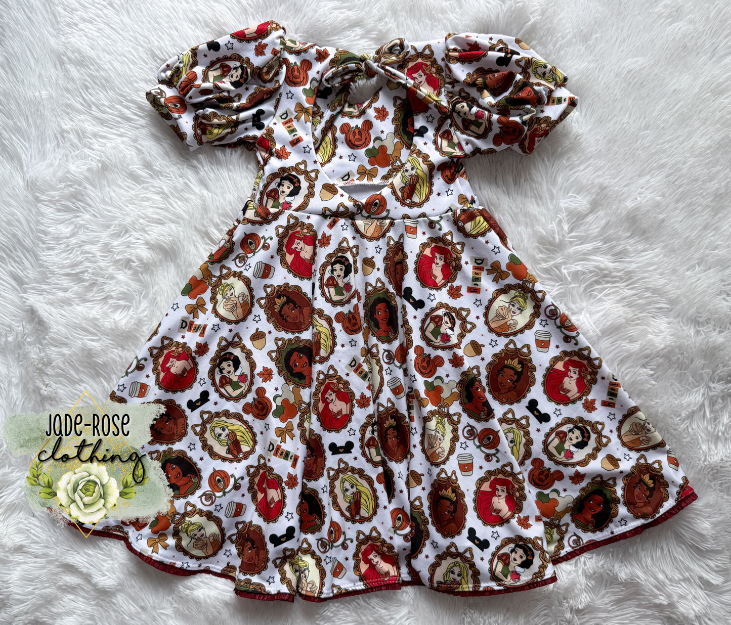 *PREORDER* Olympia Dress w/ Bishop Sleeves & Trim