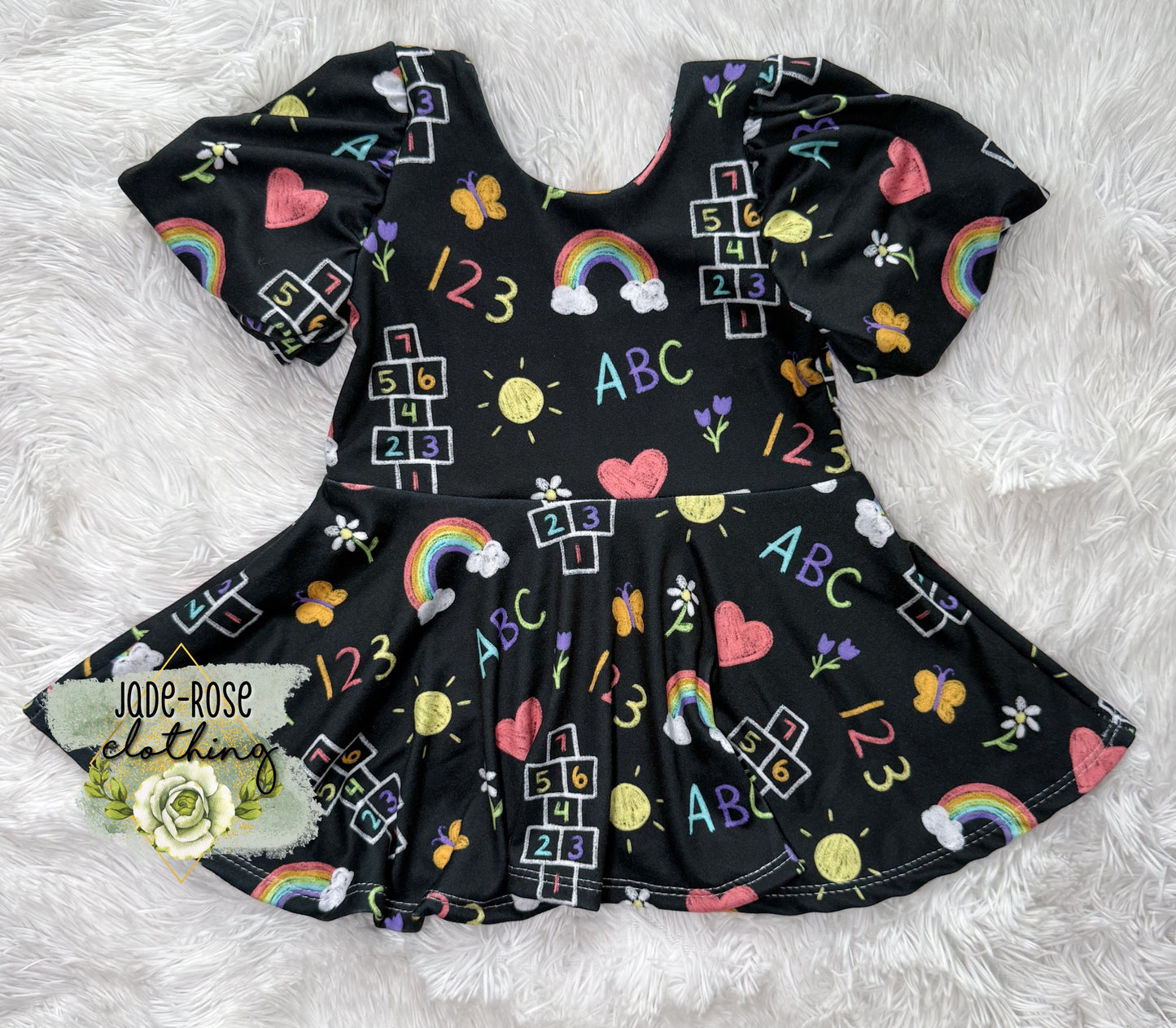 *PREORDER* Brielle Peplum w/ Wesly Puff Sleeves & Biker Set