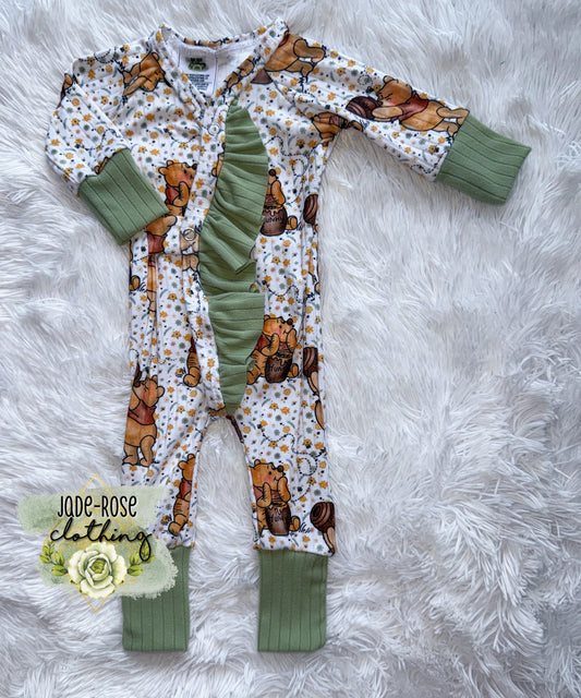 Pooh Floral ONLY-Rib