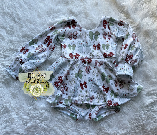 3T Skirted Leo w/ Puff Sleeves