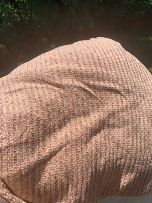 Light Brown Pointelle Rib