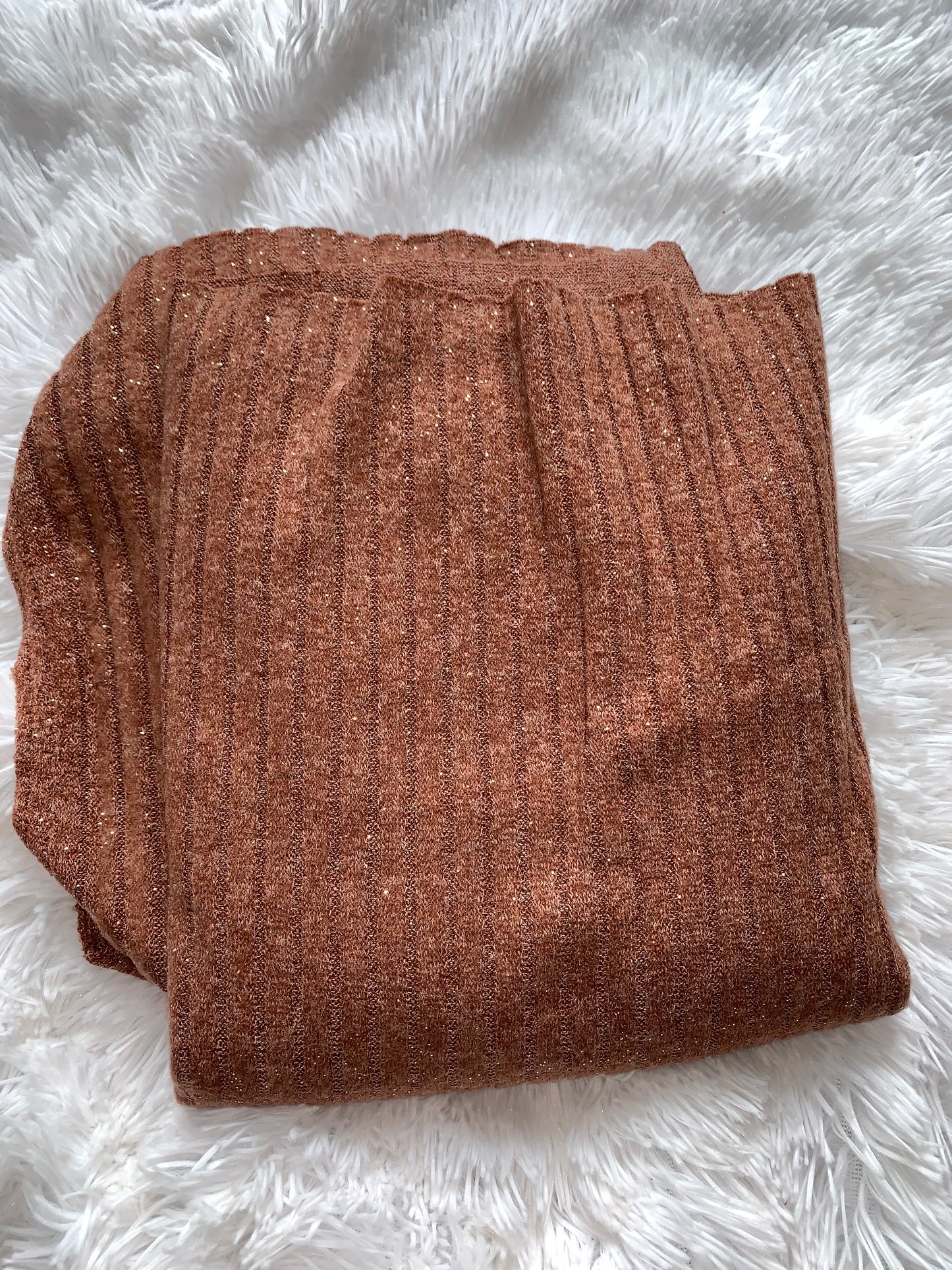 Rust w/ Gold Specks Sweater Rib