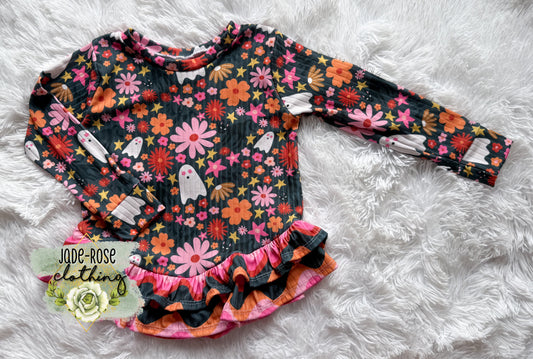 Floral Ghosts & Cats ONLY-Rib