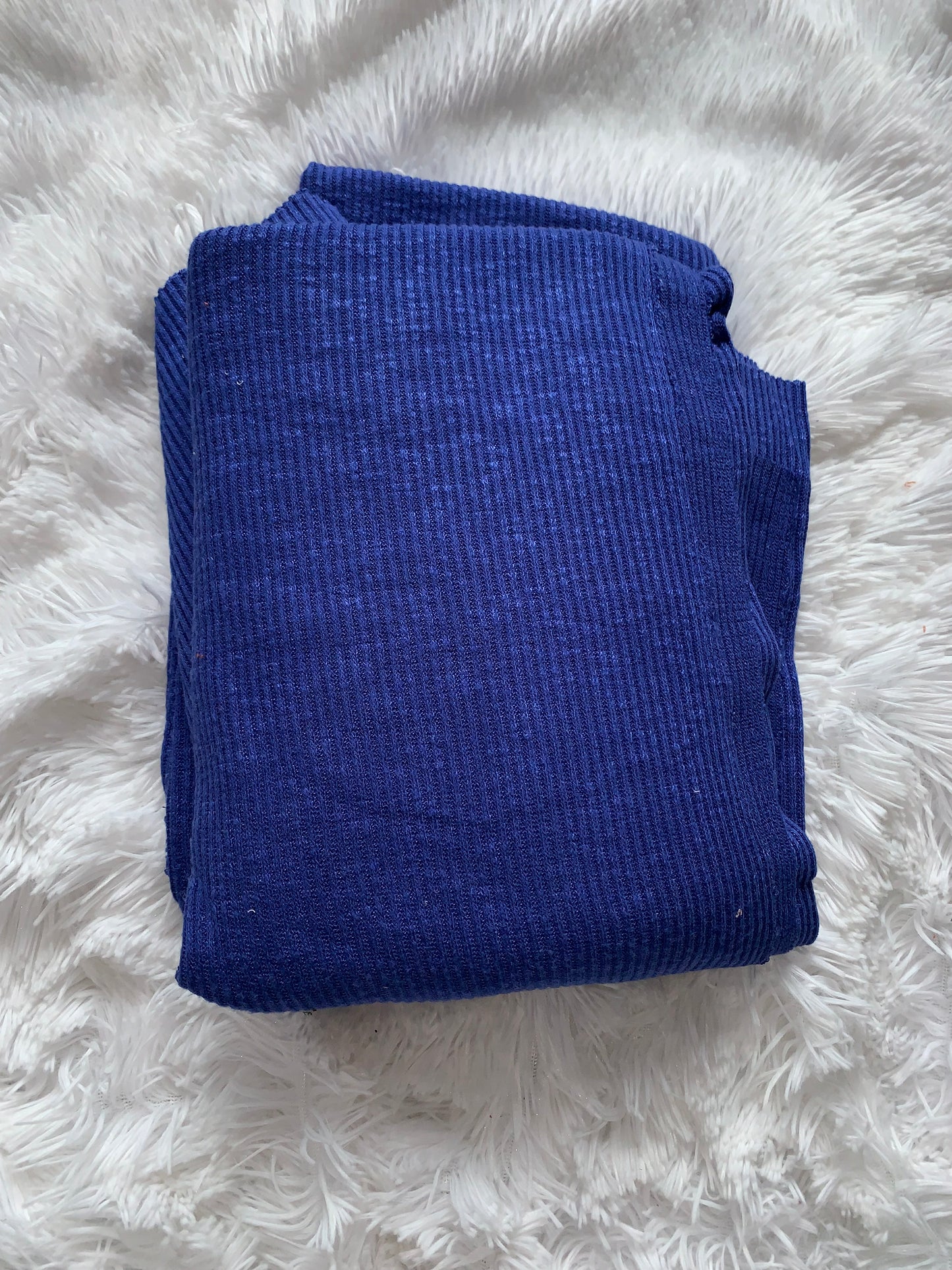 Royal Blue Thick Sweater Rib