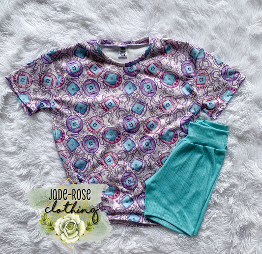 6Y Boxy Top & Biker Set