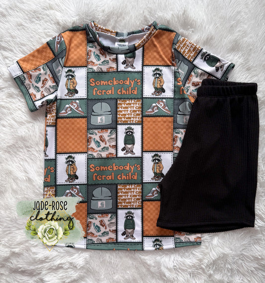 6/7Y Basic Tee & Summer Shorts (no pockets)