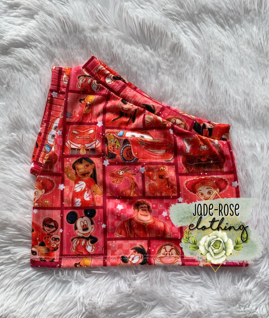 2T One Shoulder Crop- Collage (Multiple Colors)