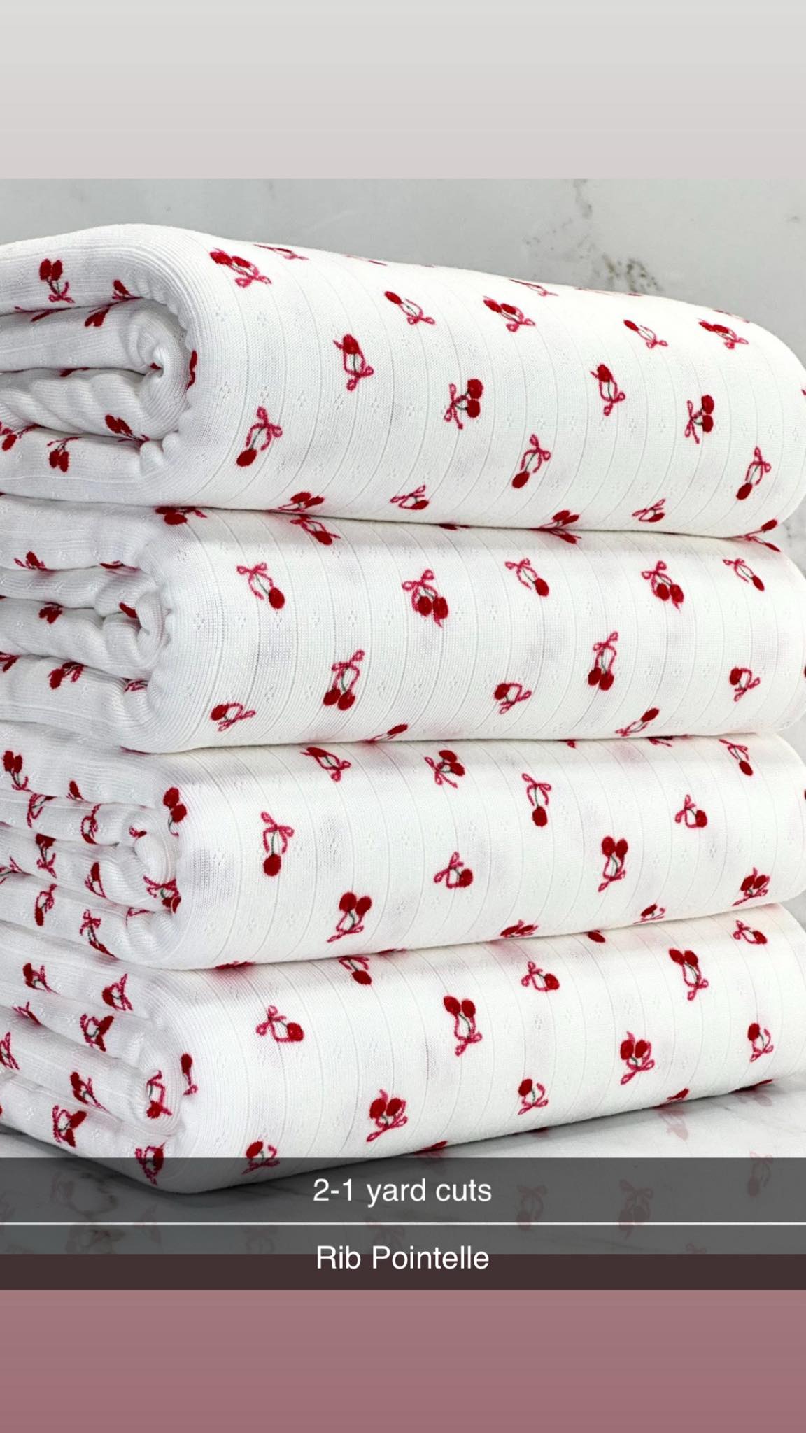 Cherries- Pointelle