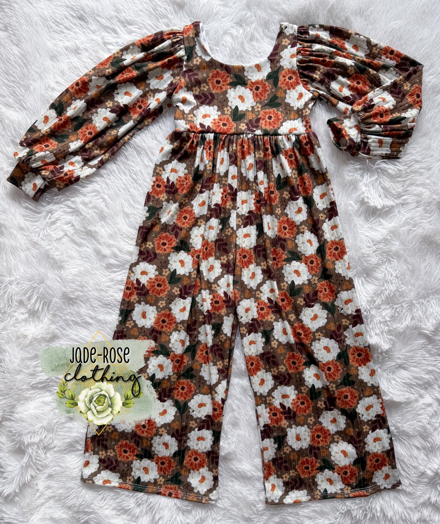 *PREORDER* Pants Romper w/ Bishop Sleeves