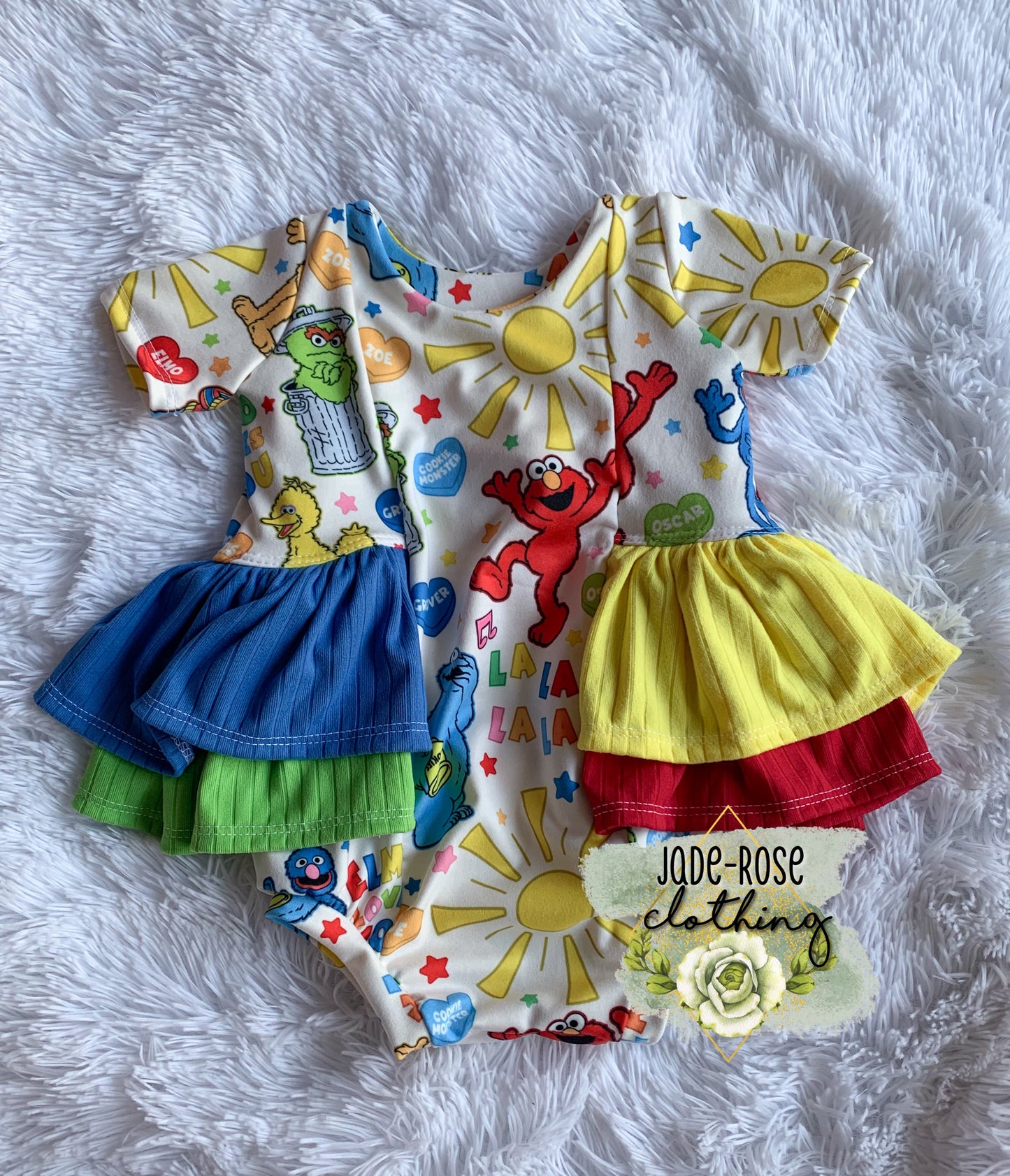 *PREORDER* Double Ruffle Camellia ROMPER