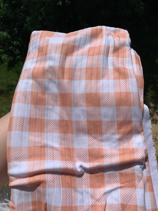 Peach Plaid Rib (up to 3T only!)