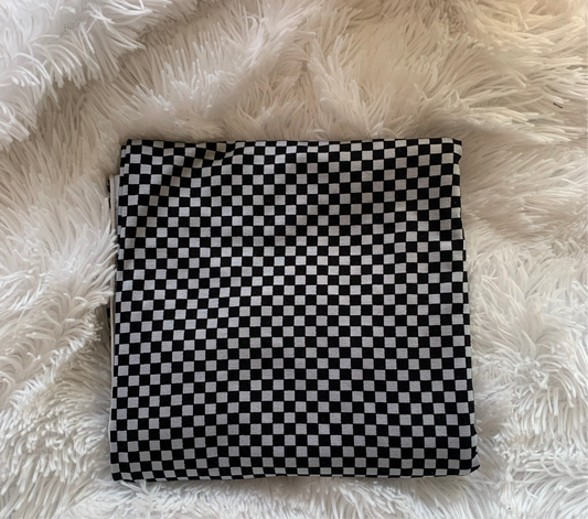 Black & Grey Checkers Rayon Modal