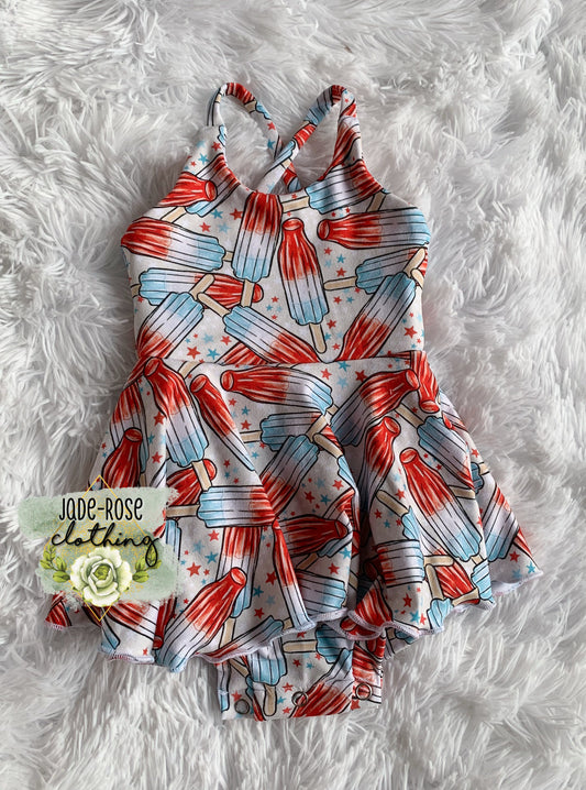 3/6M Strappy Skirted Leo w/ Snaps *READ DESCRIPTION*