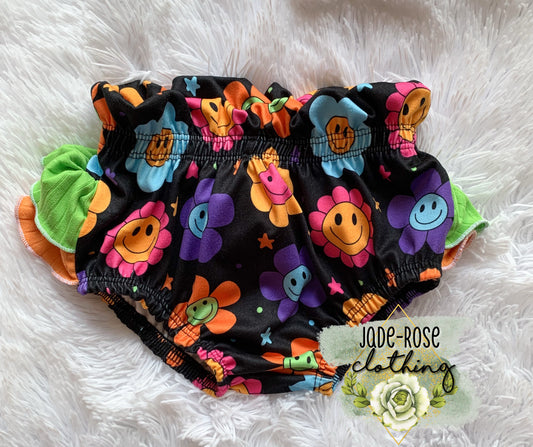 9/12M Bloomers w/ Solid Ruffle Butt