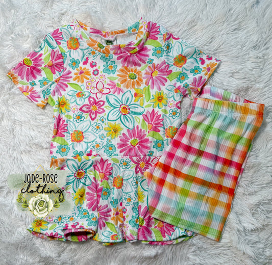 6Y Addie Peplum & Biker