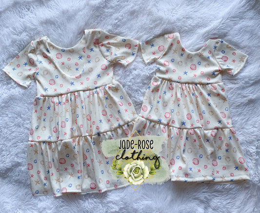 MADE TO ORDER Magnolia Dress- Seashells