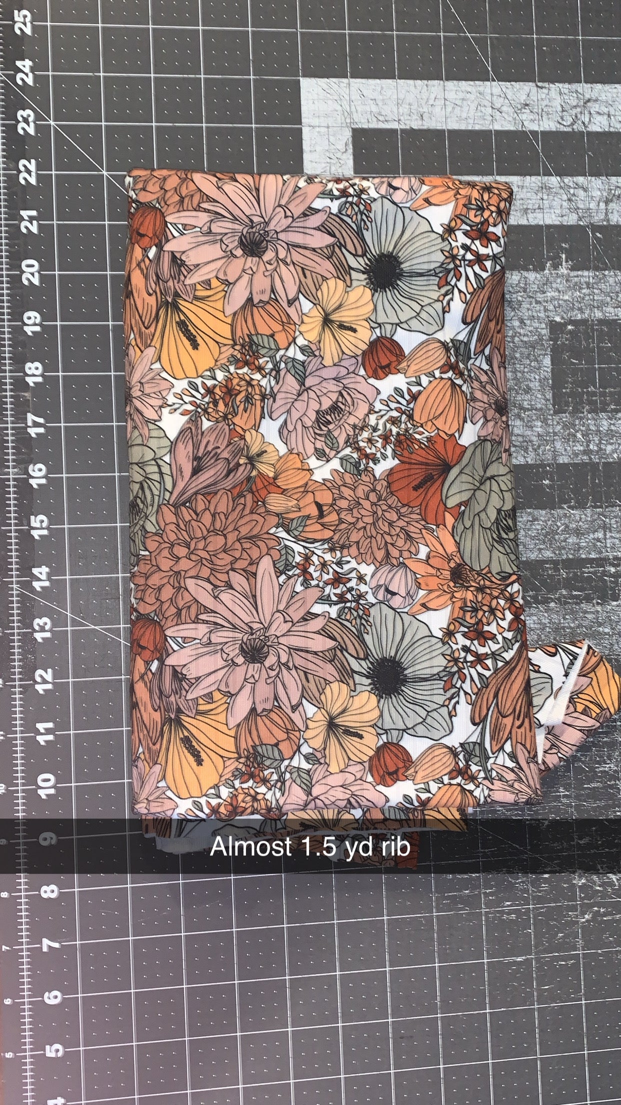 Rust Floral-Rib