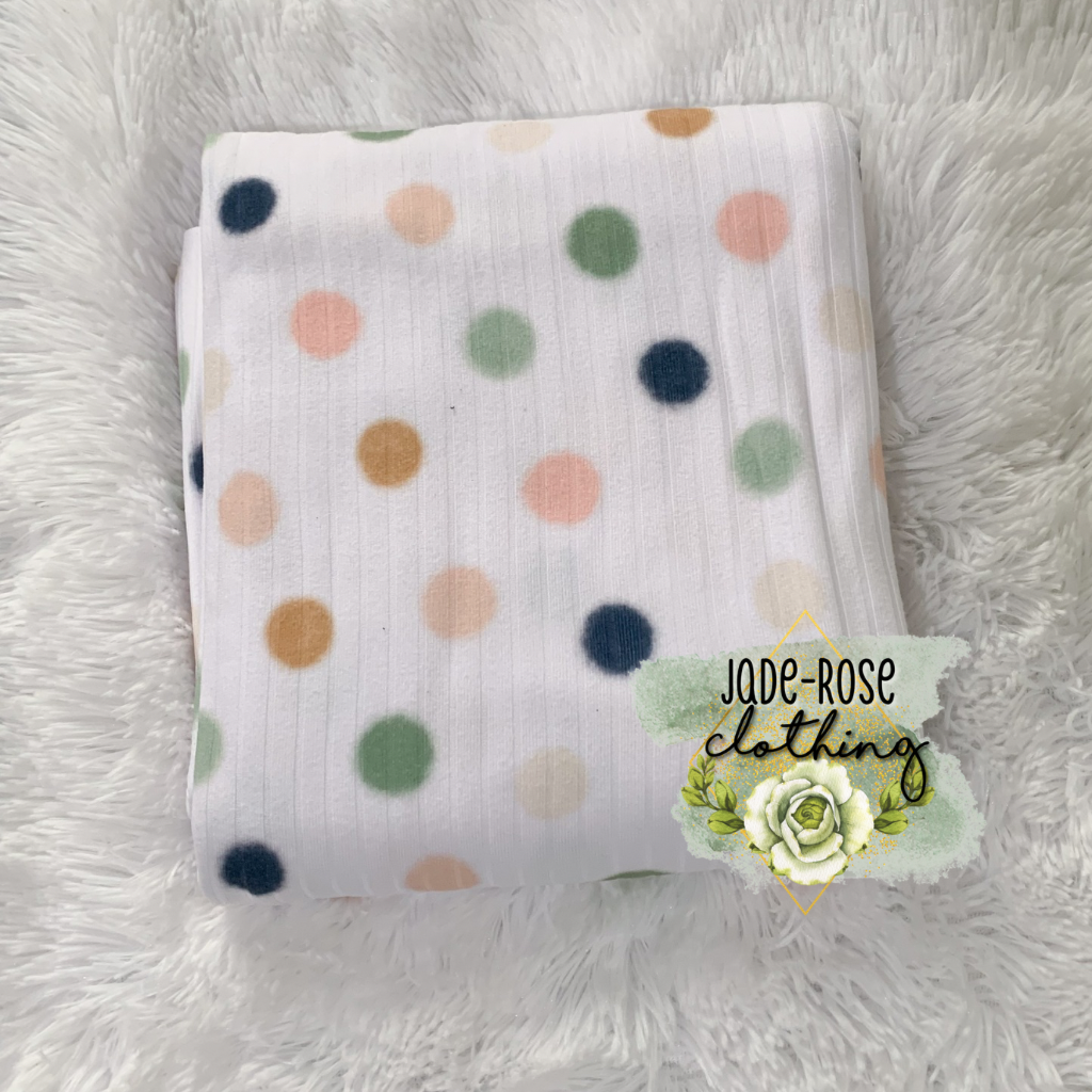 Watercolor Polka Dots (RIB)