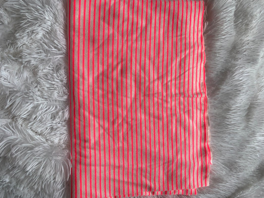 Neon Pink & Oatmeal Rib