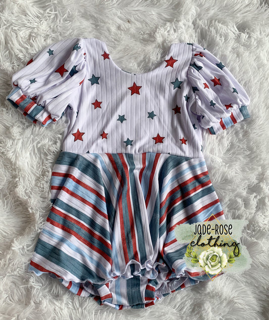 5T Puff Sleeve Skirted Leo w/ Snaps