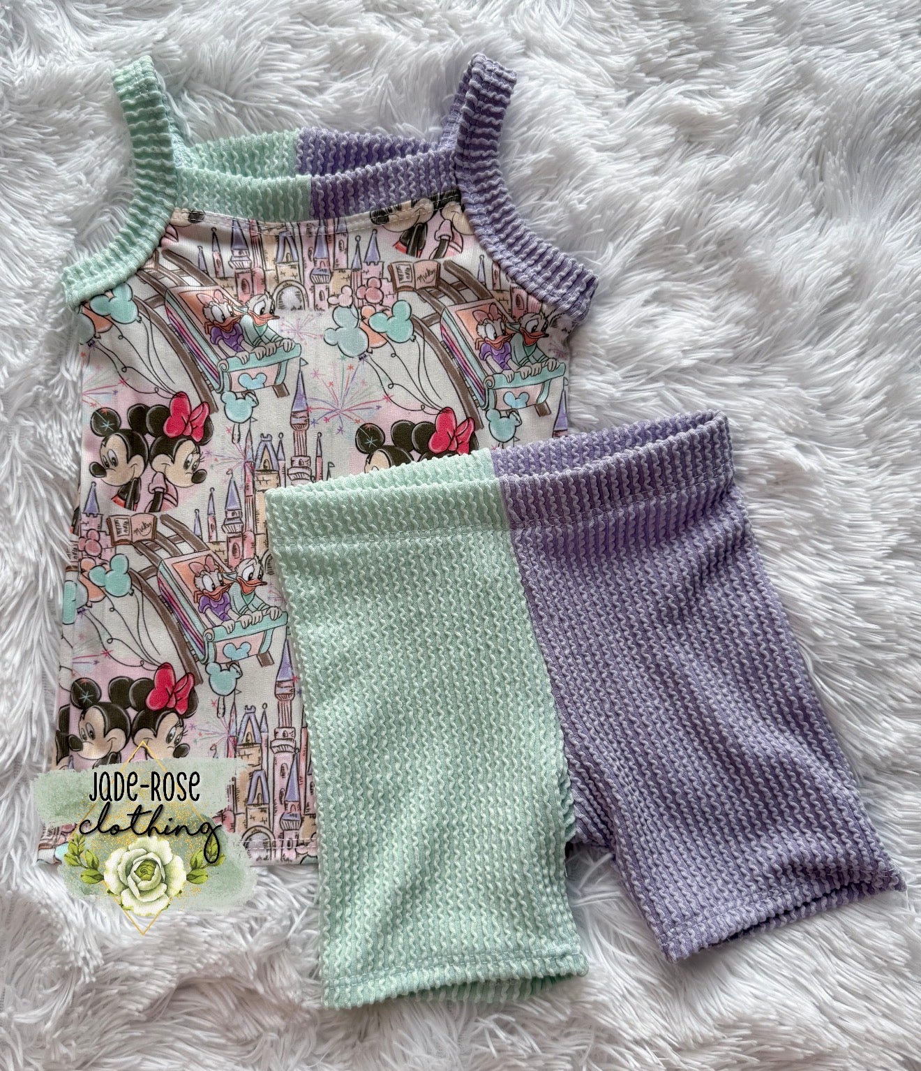 MTO- Mouse Coaster Cami & Biker Set