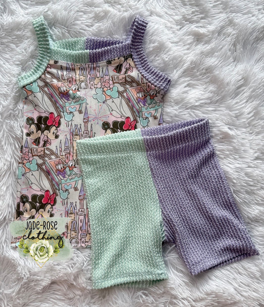 MTO- Mouse Coaster Cami & Biker Set