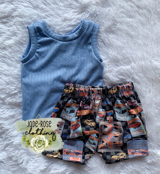 MTO: Blue Boy Tank & Hotwheel Boy Shorts
