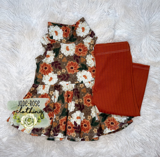 9/12M Mockneck Peplum & Leggings
