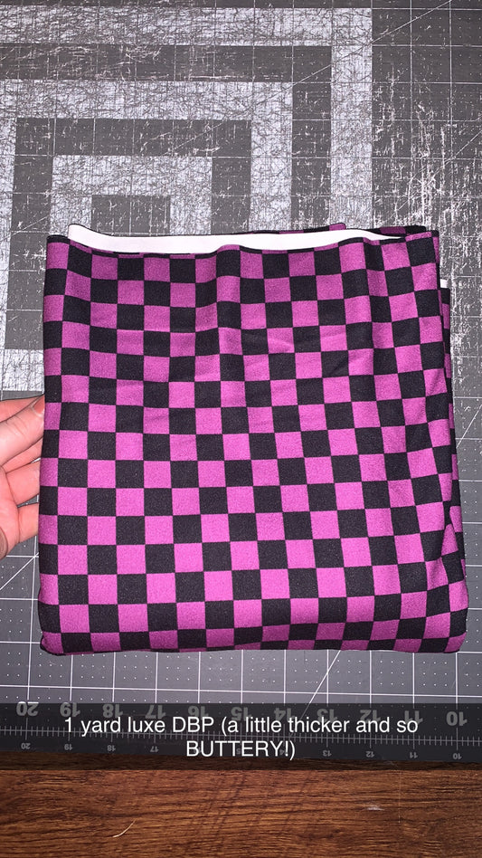 Purple & Black Checkers-LUXE DBP