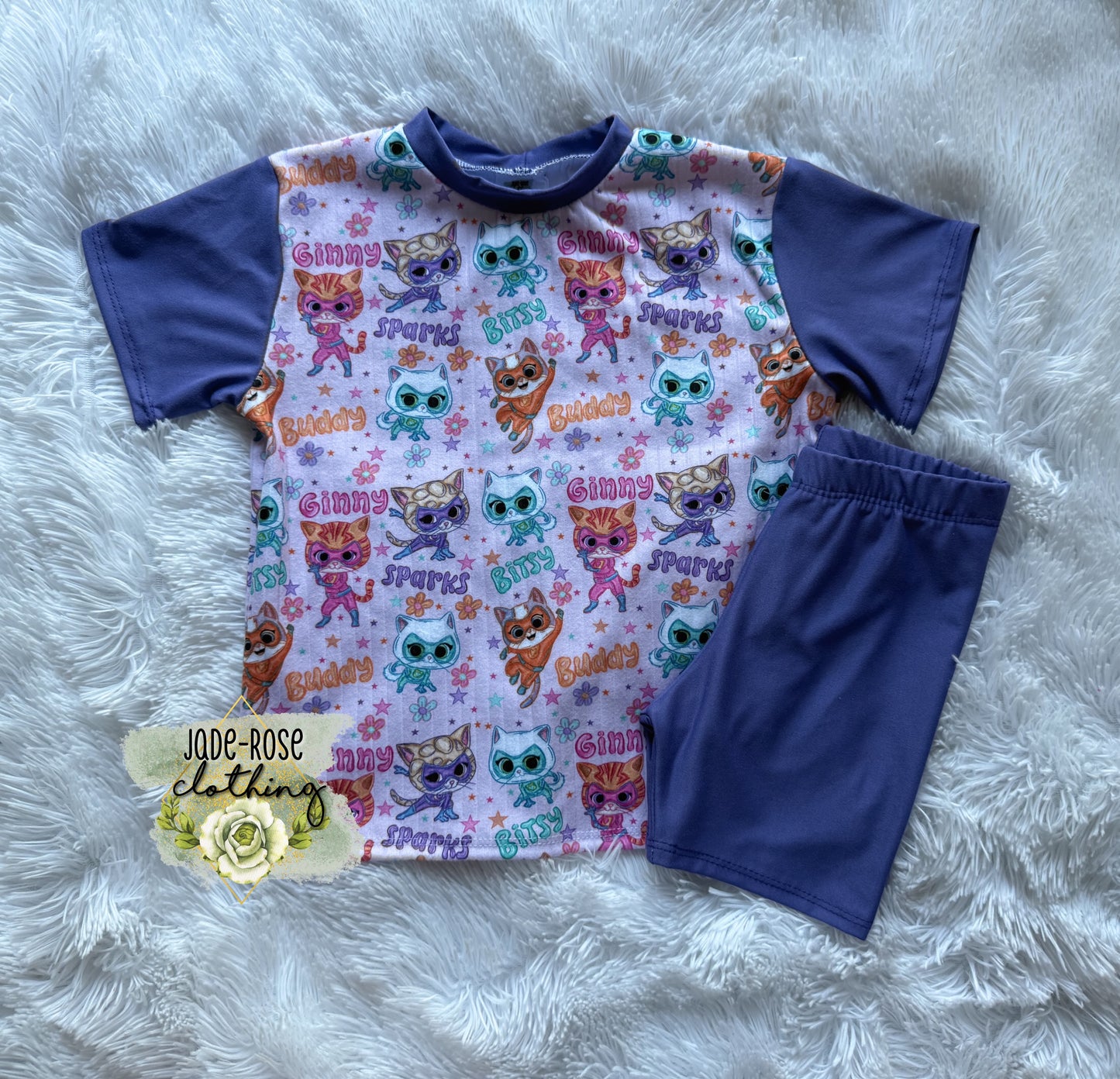 3T Summer Tee & Bikers- Super Cats